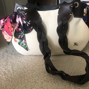 preowned vintage burberry shoulder bag